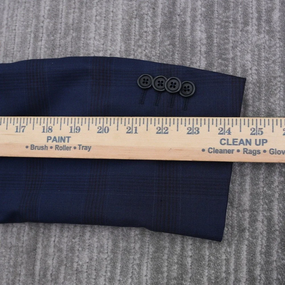 Saks Fifth Avenue Mens Navy Blue Zegna Wool Blazer Sport Coat Made in Italy 40R - Picture 7 of 11
